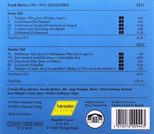 Frank Martin: Golgotha [2CD]