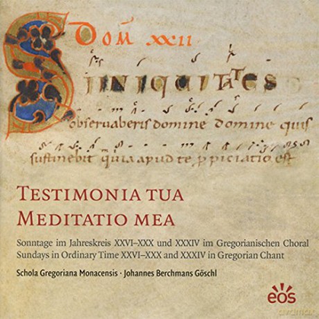 Gregorianischer Choral Testimonia Tua Meditatio Mea [CD]
