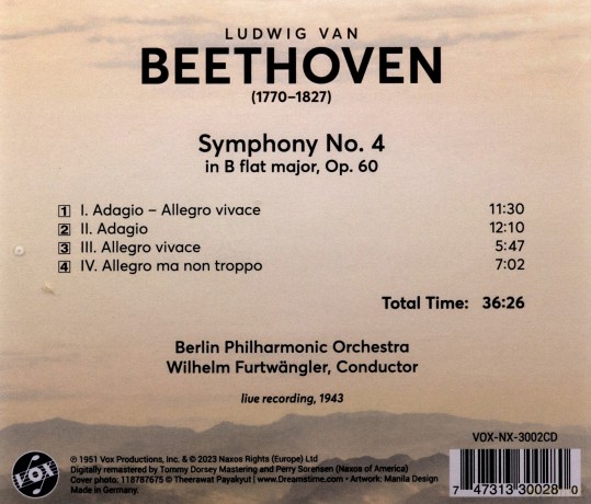 Ludwig van Beethoven: Symphonie Nr.4 [CD]