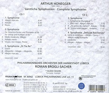 Arthur Honegger: Symphonien Nr.1-5 [CD]