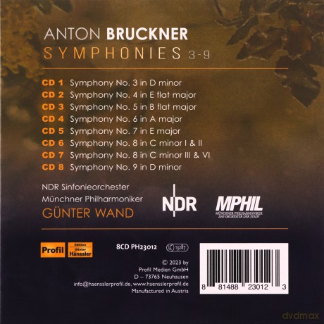 Anton Bruckner: Symphonien Nr.3-9 [CD]
