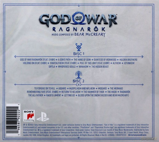 God of War Ragnarök soundtrack (Bear McCreary) [2CD]