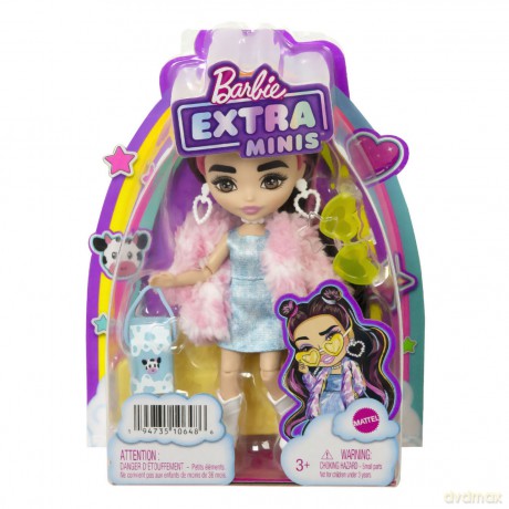 Barbie Extra Mini Lalka 14 cm Kurtka Krowka Hkp90 W3