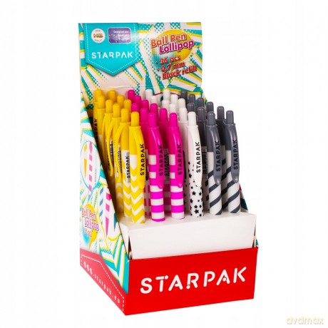 Długopis automatyczny 0,7 Lollipop Czarny Starpak 452806 36 sztuk