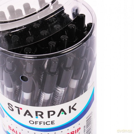Długopis automatyczny Grip Czarny. Starpak 162129 36 sztuk