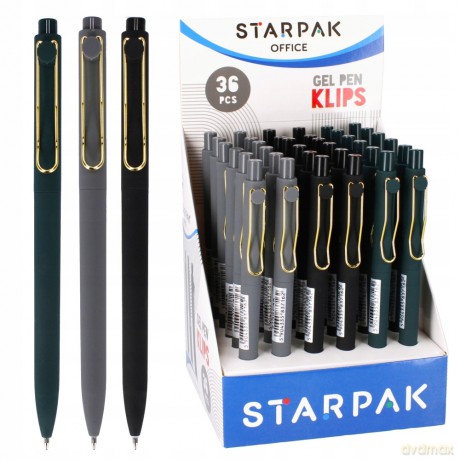 Długopis automatyczny Żelowy Klips Starpak 490054 36 sztuk