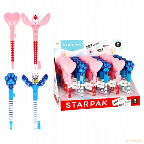 Długopis Zamykany Gift Miś/Serce Starpak 491314 24 sztuki
