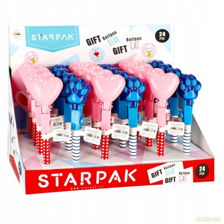 Długopis Zamykany Gift Miś/Serce Starpak 491314 24 sztuki