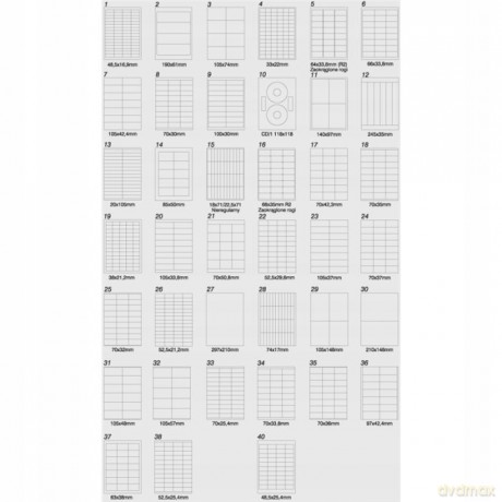 Etykieta Samoprzylepna 38x21,2 6500szt Emerson 019