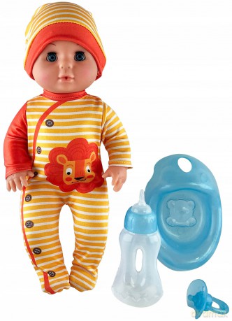 Lalka 28 cm Bobas w Czapce Akcesoria Różowa Pbh Artyk 128004