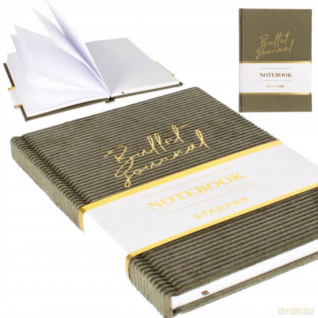 Notes A5 80 Kartek Sztruksowy Oliwka Starpak 452848
