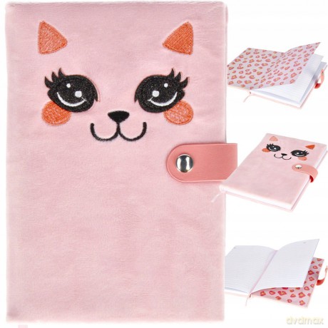Notes Pluszowy Zamykany A5 Cat Starpak 482215