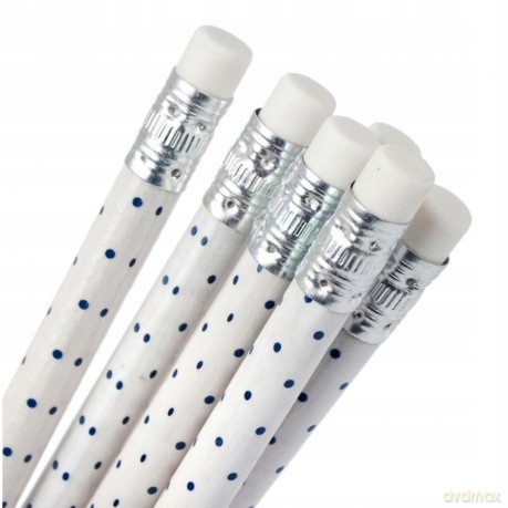 Ołówek z Gumką Kropki w Tubie Starpak 397935 48 sztuk