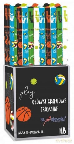 Ołówki Hb Trójkątne Balls Majewski 203589