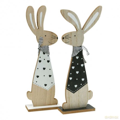 Ozdoba Dekoracyjna Drewniana 34 cm Zajączek Arpex Wn9388