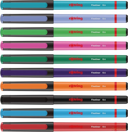 Rotring Cienkopisy 10 Kolorów 0.4 Rot 2166220