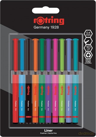 Rotring Cienkopisy 10 Kolorów 0.4 Rot 2166220