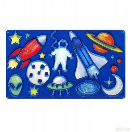 Szablon Rysunkowy Plastikowy Dinozaury/Kosmos Starpak 505501
