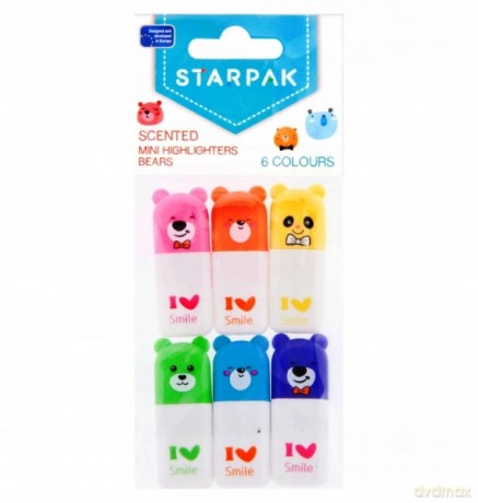 Zakreślacz Mini Zapach Miś Op6szt Pbh Starpak 449399