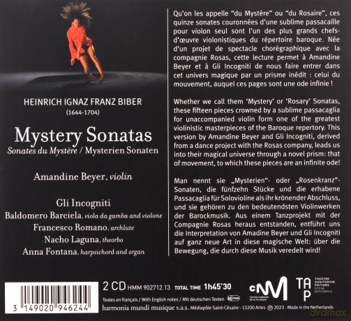 Biber: Mystery Rosary Sonatas Beyer Incogniti (digipack) [2CD]