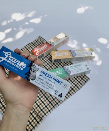 Odświeżająca, naturalna pasta do zębów Grants of Australia - bez fluoru, o smaku mięty