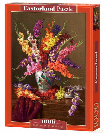 CASTORLAND 1000 el. Gladiole w chińskiej wazie C-104949 [PUZZLE]