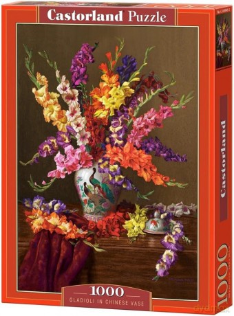 CASTORLAND 1000 el. Gladiole w chińskiej wazie C-104949 [PUZZLE]
