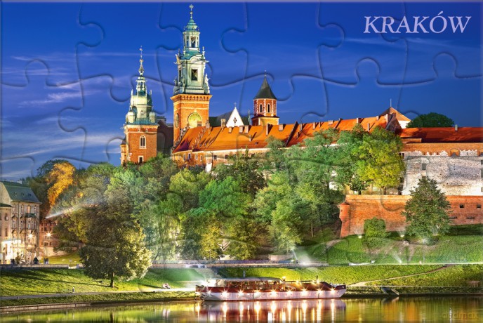 CASTORLAND 24 el. Pocztówka Wawel Castle by Night Poland KAR-024001 [PUZZLE]
