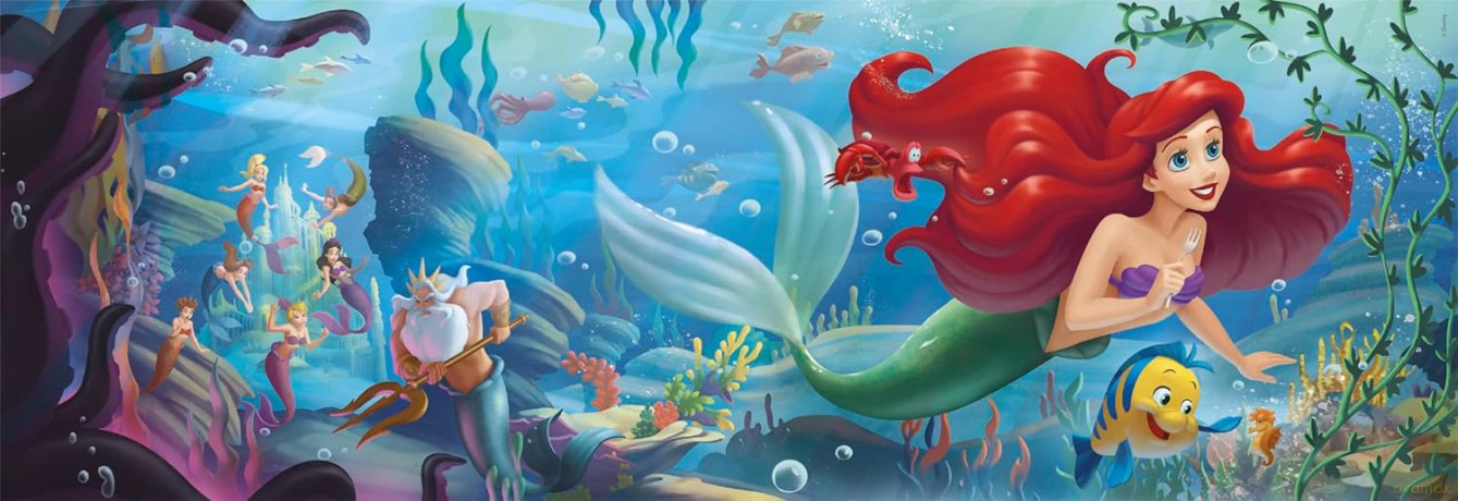 CLEMENTONI 1000 el. panoramiczne collection Disney little mermaid 39658 [PUZZLE]