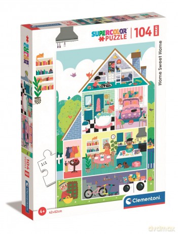 CLEMENTONI 104 el. maxi super kolor home sweet home 23775 [PUZZLE]