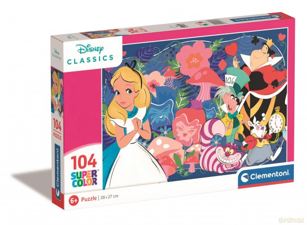 CLEMENTONI 104 el. super kolor Disney classics Alice 25748 [PUZZLE]