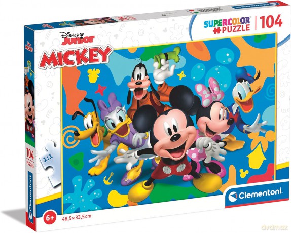 CLEMENTONI 104 el. Super kolor Disney mickey and friends 25745 [PUZZLE]