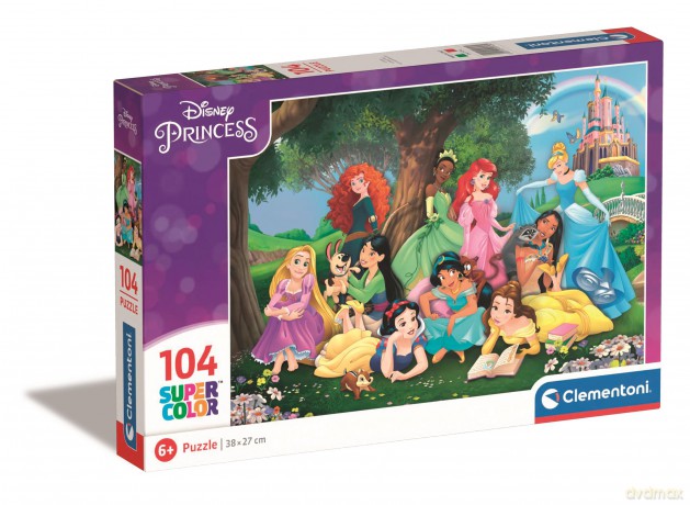 CLEMENTONI 104 el. super kolor Disney princess 25743 [PUZZLE]