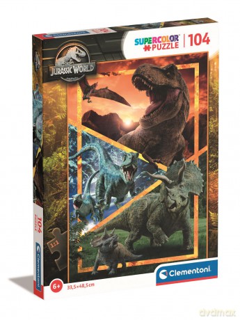 CLEMENTONI 104 el. Super kolor Jurassic world 27181 [PUZZLE]