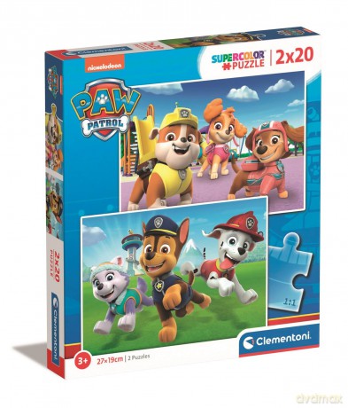 CLEMENTONI 2 x 20 el. super kolor Paw patrol 24800 [PUZZLE]