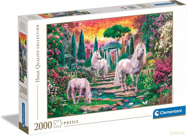 CLEMENTONI 2000 el. HQ classical Garden unicorns 32575 [PUZZLE]