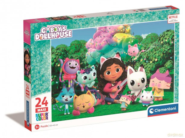 CLEMENTONI 24 el. maxi super color Koci Domek Gabi 28520 [PUZZLE]