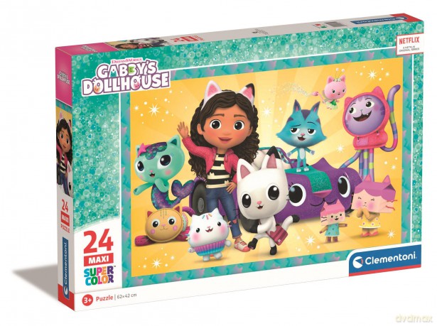 CLEMENTONI 24 el. maxi super color Koci Domek Gabi 28521 [PUZZLE]
