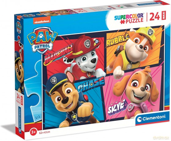 CLEMENTONI 24 el. maxi super color Paw patrol 24238 [PUZZLE]