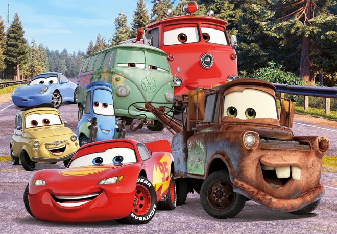 CLEMENTONI 24 el. maxi super kolor Cars on the road 24239 [PUZZLE]