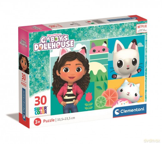 CLEMENTONI 30 el. super color Koci Domek Gabi 20281 [PUZZLE]