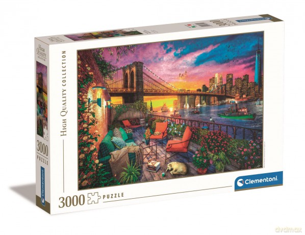 CLEMENTONI 3000 el. HQ Manhattan balcony sunset 33552 [PUZZLE]