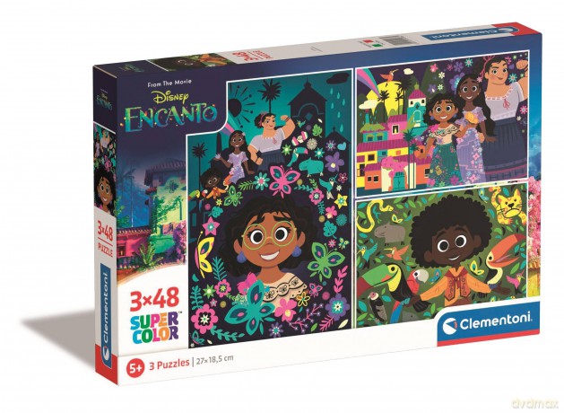 CLEMENTONI 3x48 el. super kolor Disney Encanto 25286 [PUZZLE]