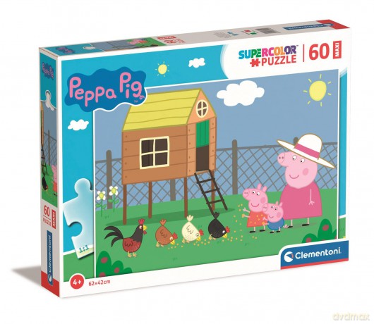 CLEMENTONI 60 el. maxi super color Peppa Pig 26590 [PUZZLE]