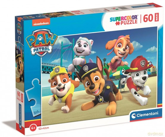 CLEMENTONI 60 el. maxi super kolor Paw patrol 26591 [PUZZLE]