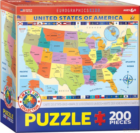 EUROGRAPHICS 200 el. EG-Map of the USA 6200-0651 [PUZZLE]