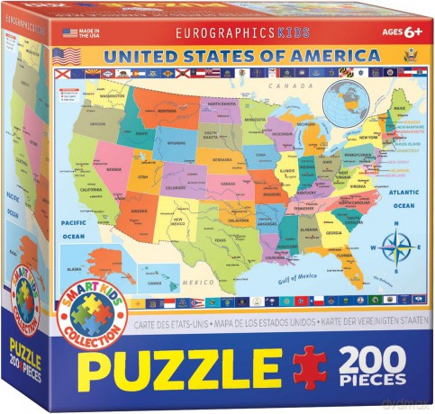 EUROGRAPHICS 200 el. EG-Map of the USA 6200-0651 [PUZZLE]