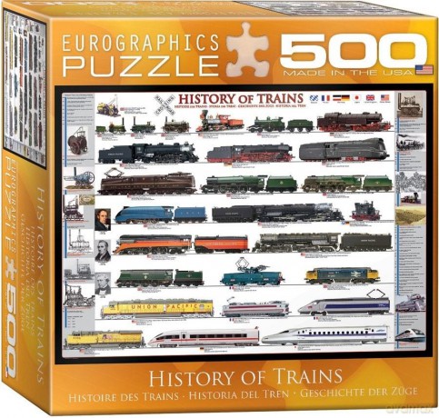EUROGRAPHICS 500 el. History of Trains [PUZZLE]