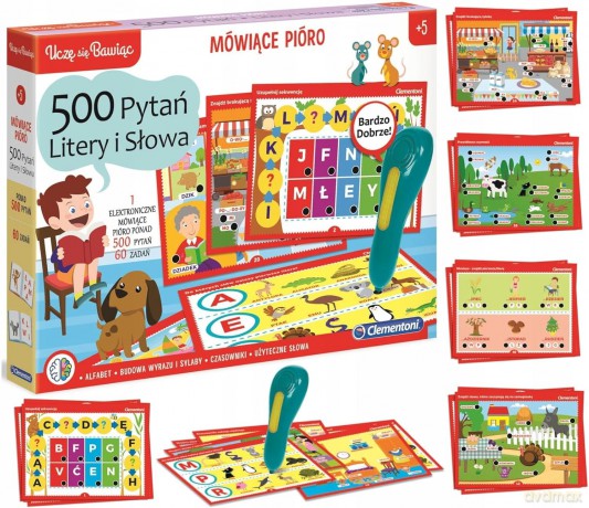 Mówiące pióro 500 Pytań Litery i Słowa [GRA]