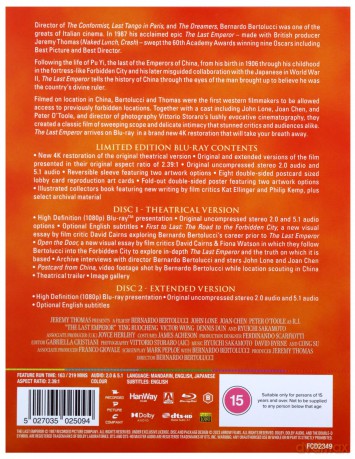 The Last Emperor [Blu-Ray]